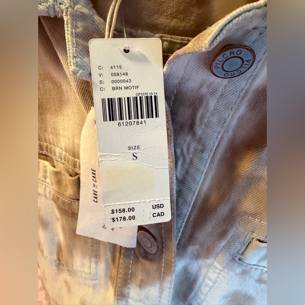 NWT Anthropologie Pilcro Cream and Tan Denim
Jacket Size: S - Picture 11 of 13